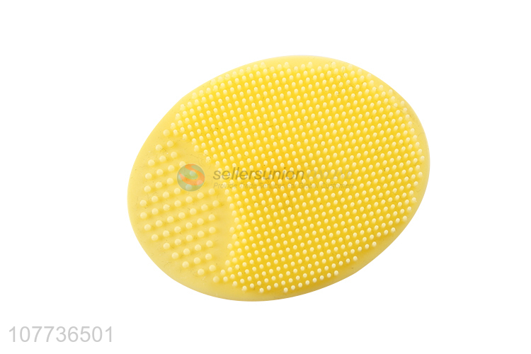 Good sale portable oval facial brush mini silicone face cleaning brush