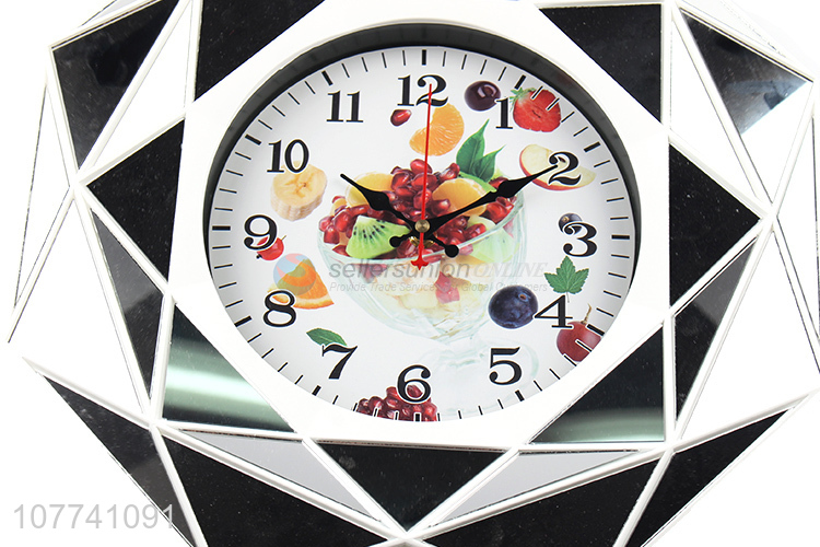 Fashion Design Fruit Pattern Hanging Wall Clock Cool Clocks