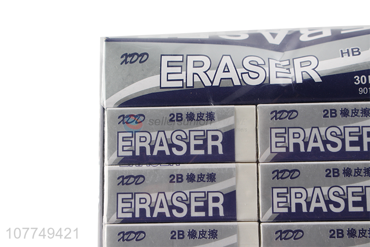 Hot selling student learning eraser exam art 2B office supplies