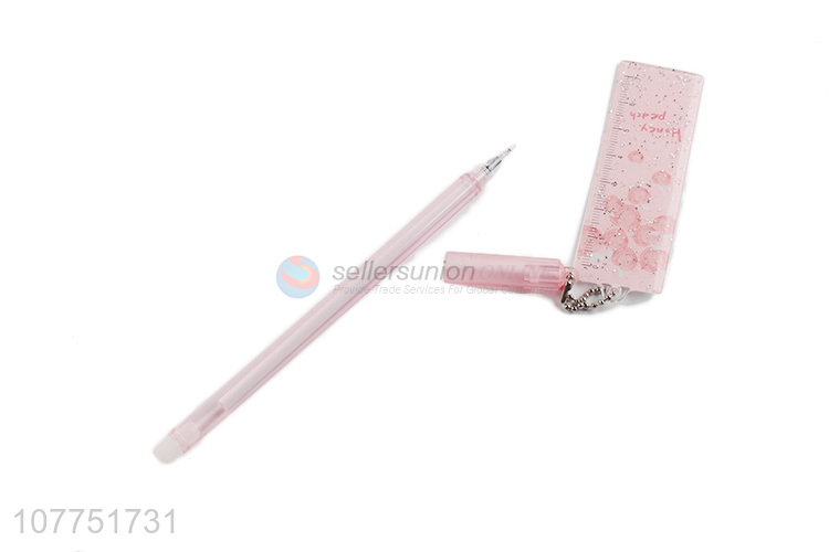 Hot sale ruler pendant gel ink pen kawaii cartoon gel pens