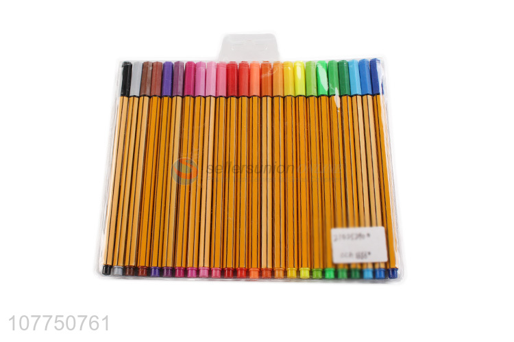 Custom safety 24 colors fine liner pen plastic drawing pen