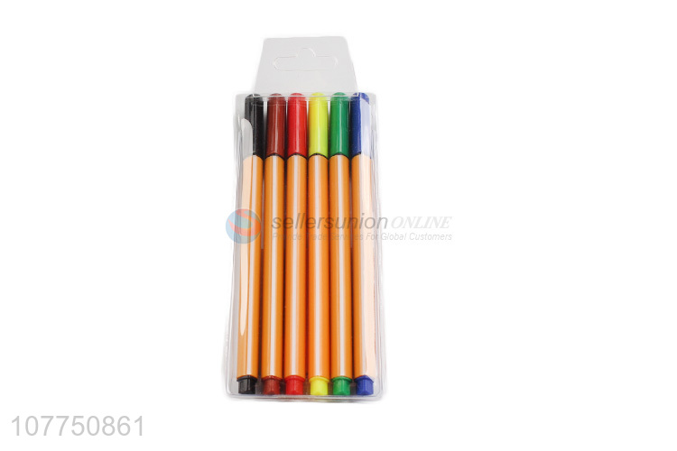 Factory direct sale 6 colors fine liner pen waterproof marker