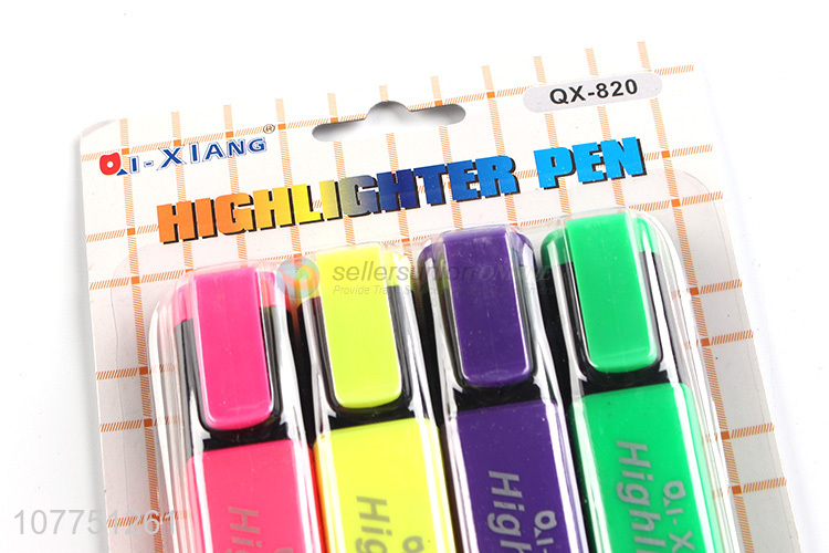 Hot selling 3 colors highlighter pens fluorescent pen set