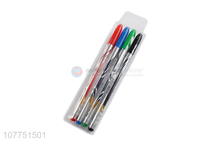 China factory 4 colors gel ink pen for school and office use