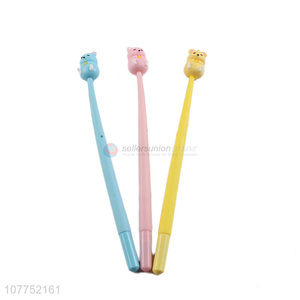 High quality cartoon bear plastic gel ink pen student stationery