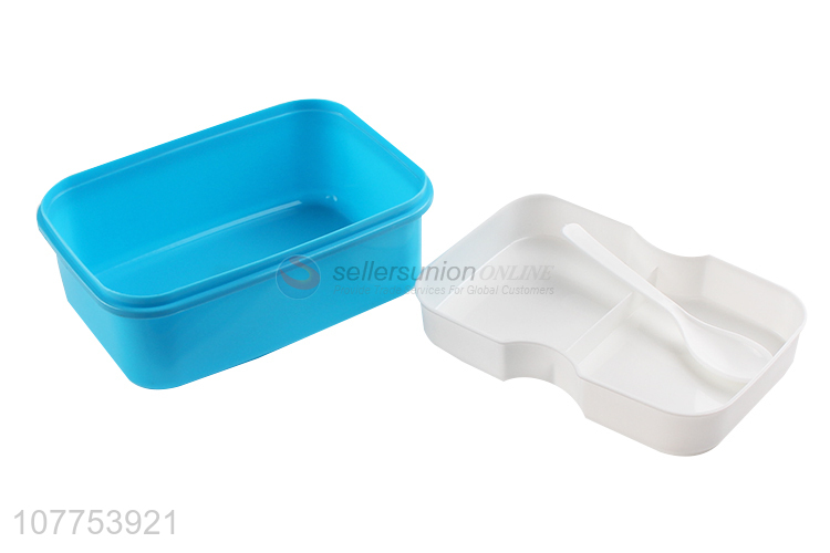 Hot Sale Two Layers Lunch Box With Spoon Fashion Tableware