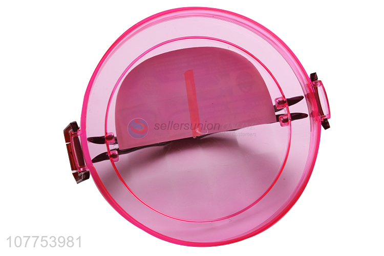 New Style 2 Layer Round Plastic Lunch Box With Handle