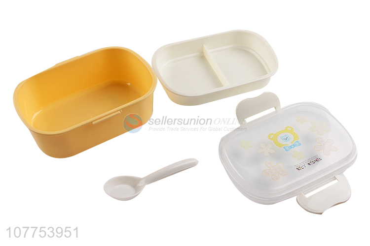 Best Price 2 Layers Lunch Box With Spoon Set For Sale