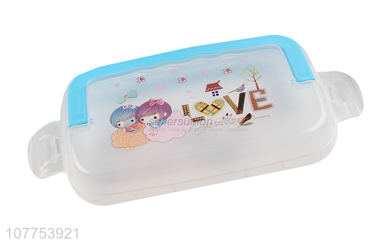 Hot Sale Two Layers Lunch Box With Spoon Fashion Tableware