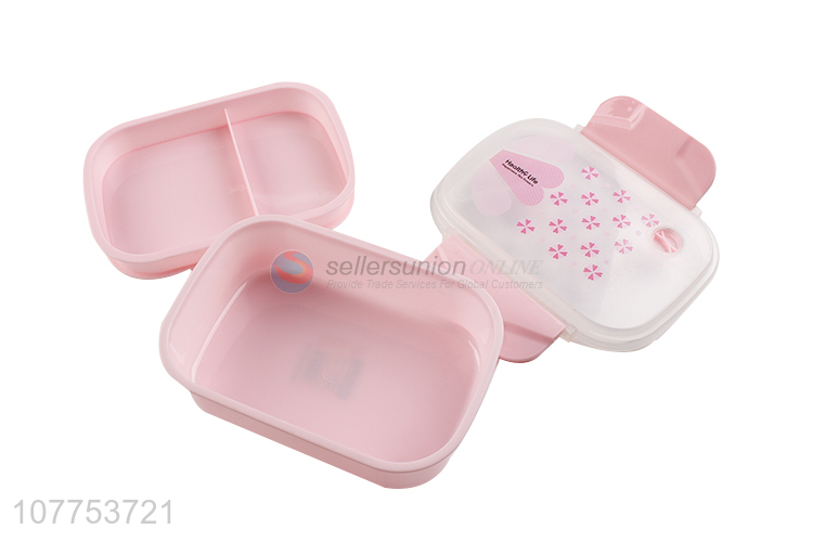 Wholesale Two Layers Plastic Lunch Box Colorful Bento Box