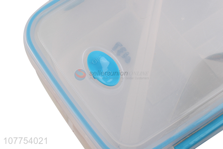 Hot Sale Rectangle Plastic Lunch Box With Chopsticks Set