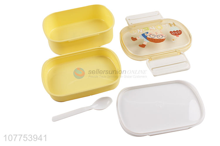 Wholesale 3 Layers Lunch Box Cheap Bento Box With Spoon