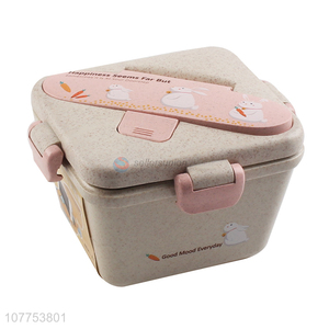 Wholesale Creative Square Lunch Box With Tableware Set