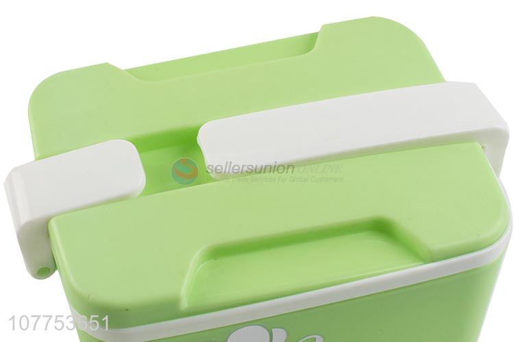 Good Quality Two Layers Rectangle Lunch Box With Plastic Spoon Set