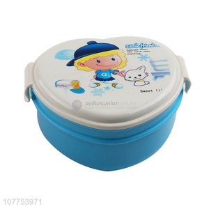 Latest Heart Shape 2 Layers Lunch Box With Fork Wholesale