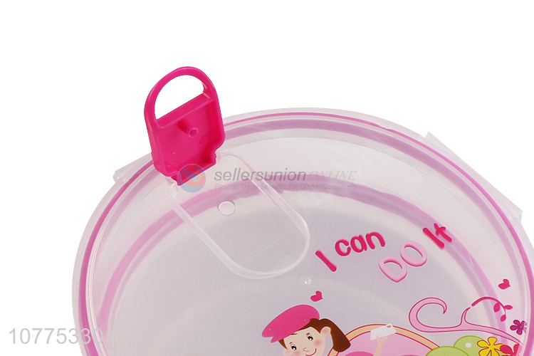 Best Sale Round Two Layers Lunch Box With Spoon And Lock