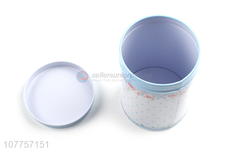 Best Sale Household Food Cookie Storage Box Cylindrical Tin Can