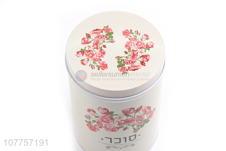 Best Selling Flower Pattern Storage Box Fashion Tin Can Tin Box