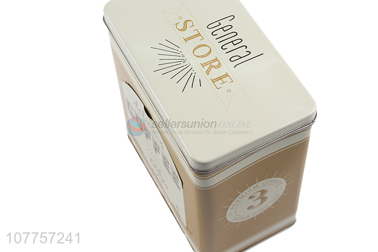 Fashion Style Coffee Can Storage Jar Fashion Tin Box