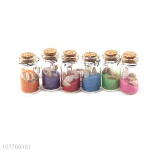 Fashion Style Glass Wishing Bottle With Key Chain