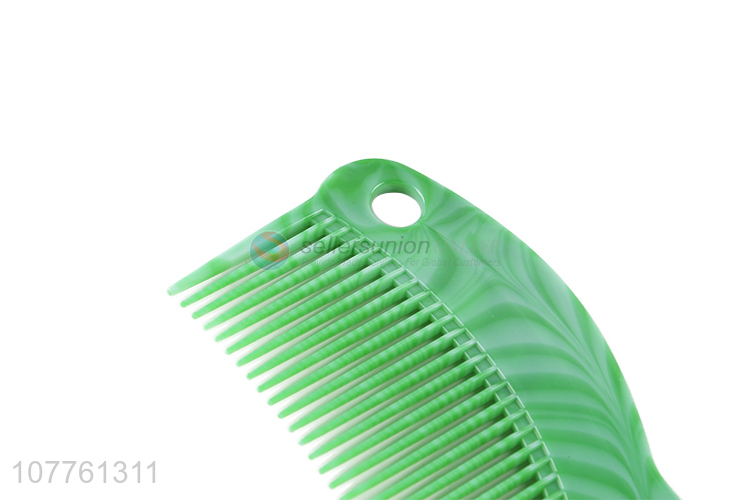 Fashion Style Green Plastic Hair Comb Scalp Massage Comb