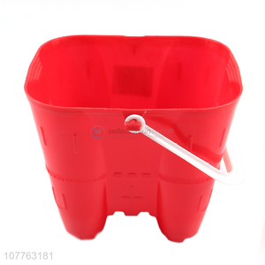 Wholesale plastic castle style mini beach sand bucket children sand toys