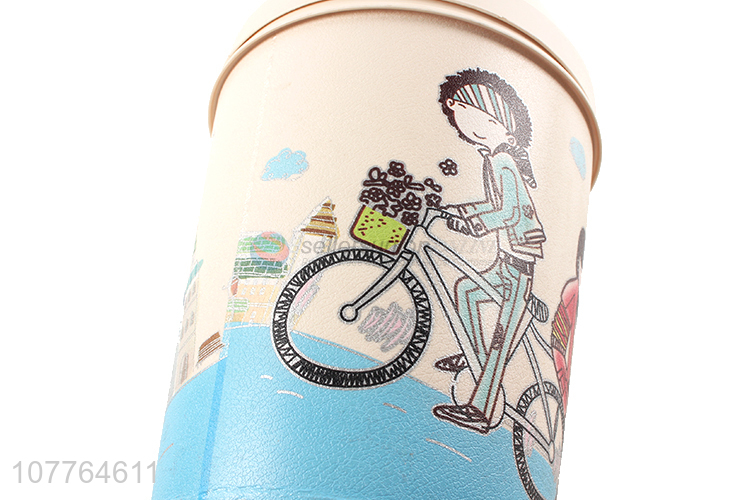 Creative cartoon printing touchpad type trash bin waste bin dustbin