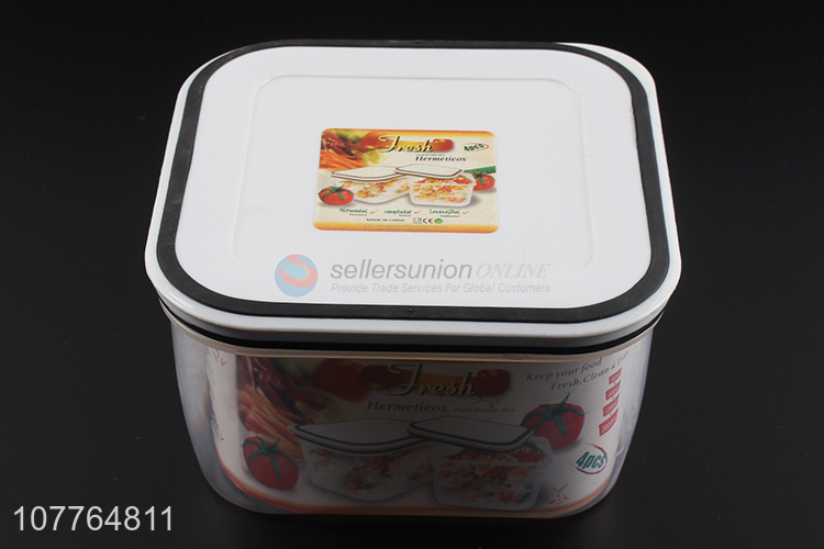 High quality 4 pieces refrigerator food crisper fruit preservation box