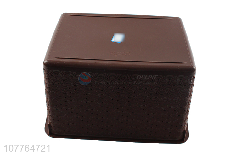 Large capacity plastic storage basket laundry basket with handles