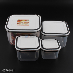 High quality 4 pieces refrigerator food crisper fruit preservation box
