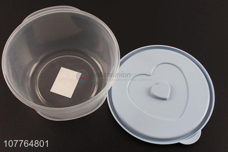Custom logo round plastic food container bpa free fresh-keeping box