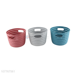 Hot sale multi-purpose plastic basket tabletop waste paper basket makeup organizer