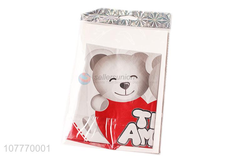 Factory price cute design heart shape foil balloon with bear balloon