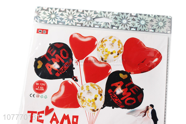 Popular product colourful heart shape foil balloon set