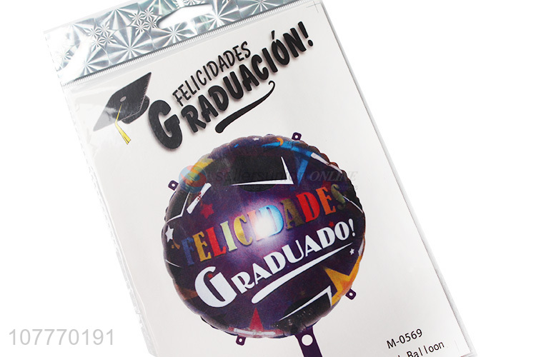 Good price round foil graduation balloon with top quality