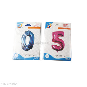 High quality colourful number foil balloon for birthday party decoration