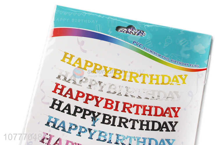 Happy birthday party banner flag kids favors party decoration