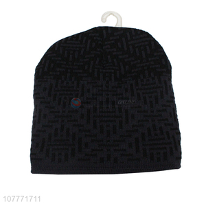 Simple design winter plus cashmere sports cap knitted woolen cap