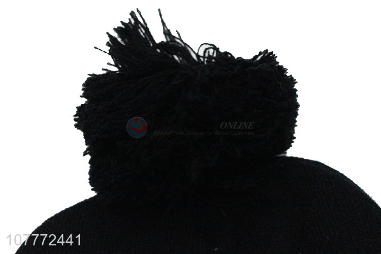 Fashion design outdoor sports toe cap warm knitted hat for men