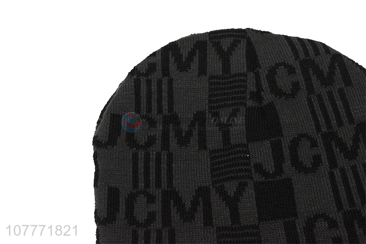 Hot sale embroidery knitted hat windproof sports knitted hat