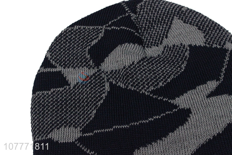 New knit hat outdoor sports cap pullover cap for men