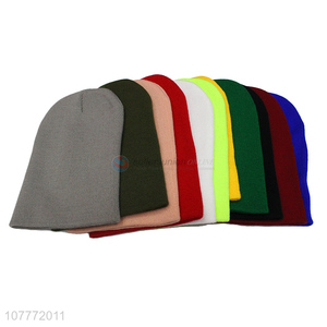 Simple melon leather hat sports warm knitted hat for men
