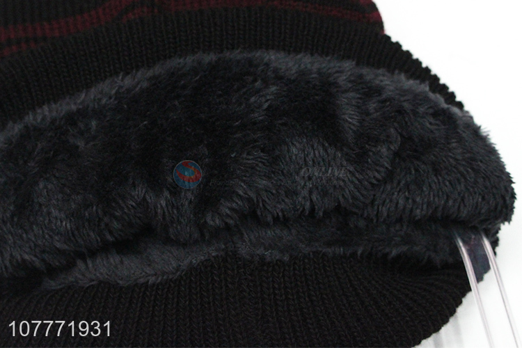 Simple fashion knitted woolen hat winter plus cashmere sports cap