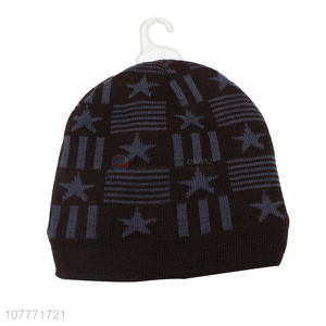 Hot sale knitted woolen cap winter plus cashmere sports cap for men