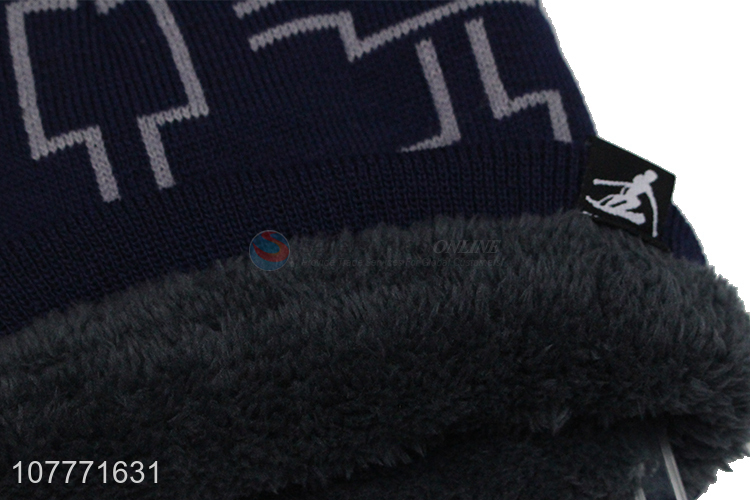 High quality ski winter ear protection knitted woolen hat