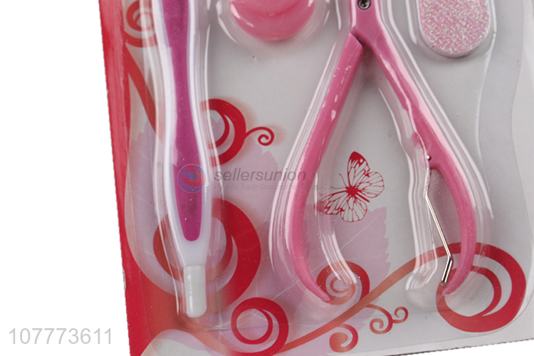 Wholesale 4 pieces manicure pedicure set nail clipper cuticle cutter set