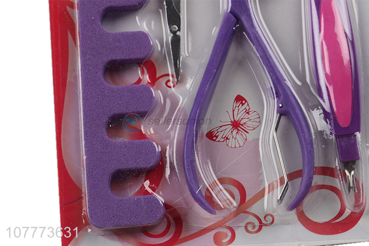 High quality 5 pieces manicure pedicure set nail clipper nail file set