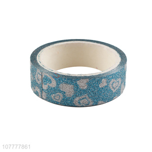 Low price heart pattern glitter washi tape diy handicraft decoration