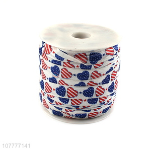 New style 16mm heart pattern grosgrain ribbon polyester ribbons