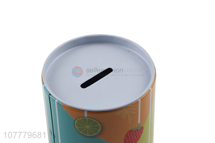 Fashion Design Colorful Money Box Cylinder Piggy Bank